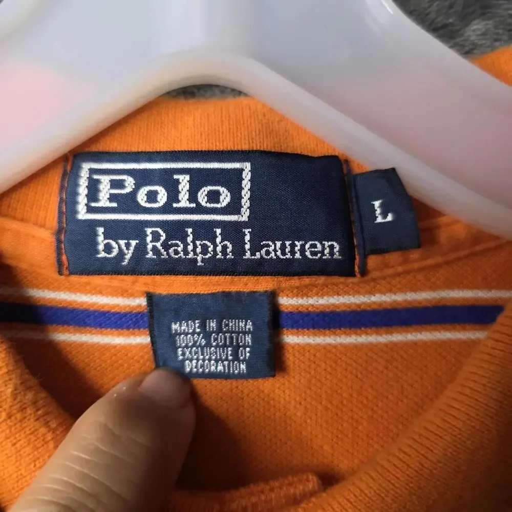 Polo Ralph Lauren Vtg Striped Mens Polo Sz Large